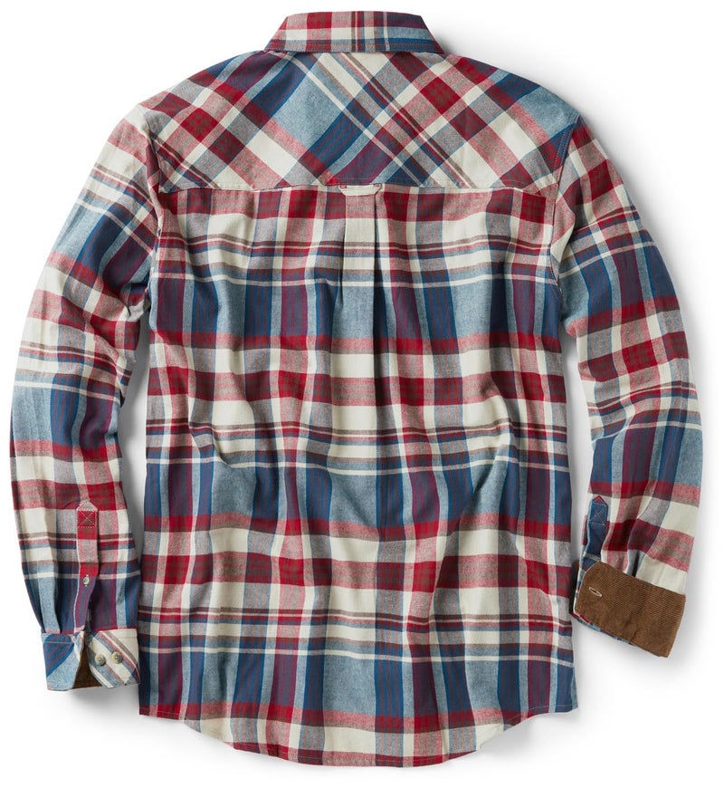 CQR Men's 100% All Cotton Button Down Flannel Shirts, Long Sleeve Brushed Warm Soft Casual Outdoor Plaid Shirt, Plaid Vintage Wine, X-Large - Image 2